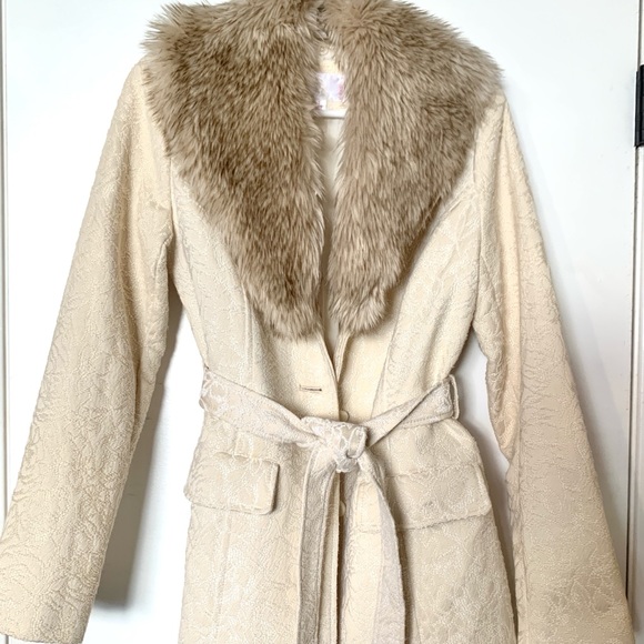 Jackets & Blazers - Xhilaration Women’s Beige Winter Coat with Faux Fur